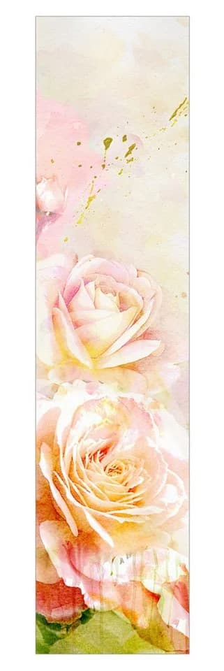 Bilderdepot24 Schiebegardine Modern Flächenvorhang Aquarell Rosen Orange - Bild 2