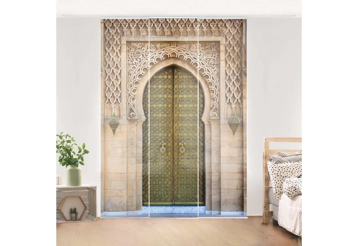 Bilderdepot24 Schiebegardine Oriental Gate Modern Polyester