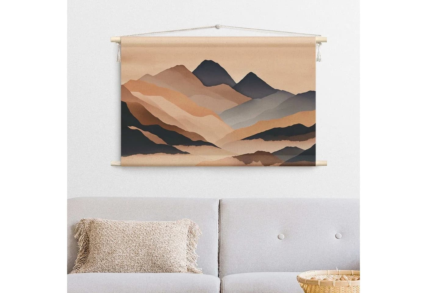 Bilderdepot24 Wandteppich Modern Natur Beige 100% Baumwolle - Bild 5
