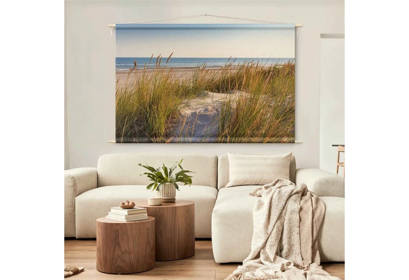 Bilderdepot24 Wandteppich modern Strand Natur beige - Bild 3