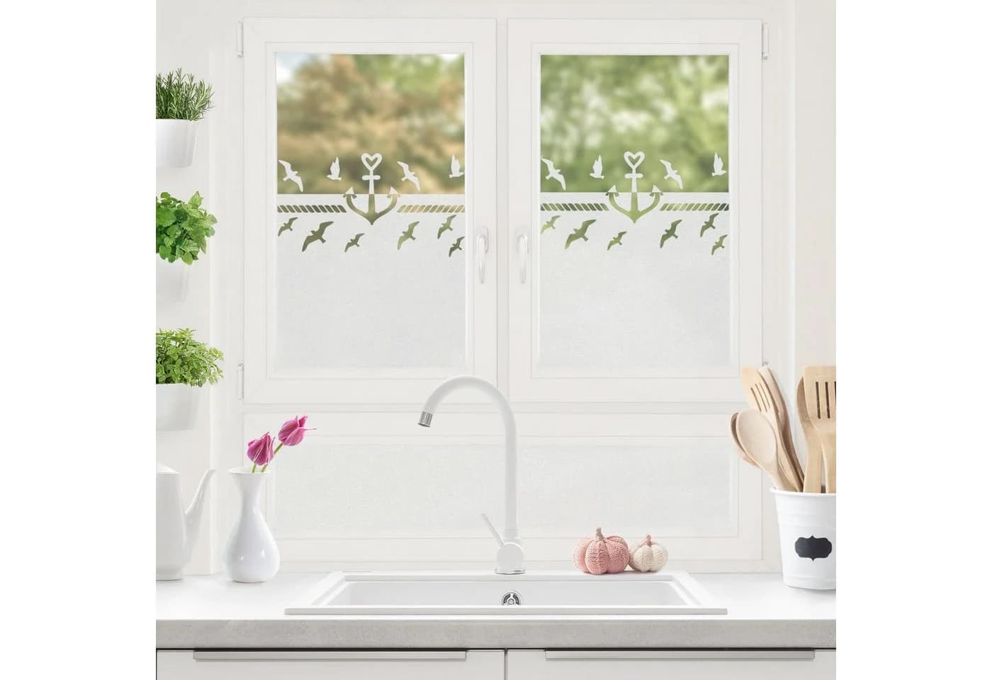 Bilderdepot24 Fensterfolie Maritim Motiv Blickdicht PVC - Bild 5
