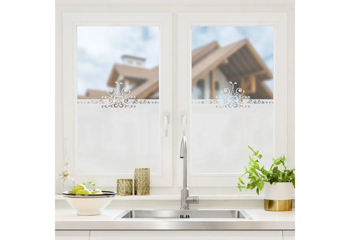Bilderdepot24 Fensterfolie Royal Ornament Bordüre Muster - Bild 5