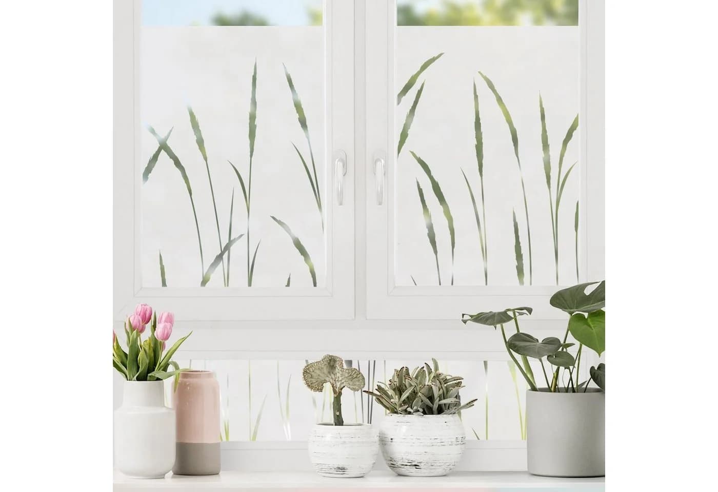 Fensterfolie Motiv Gräser Schilf II Blume - Bild 3