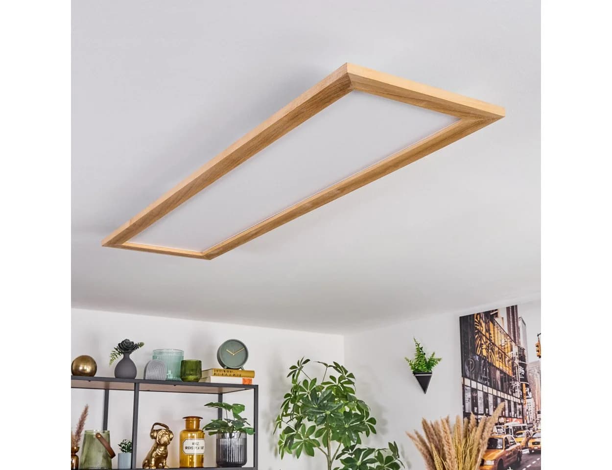 hofstein Panel Deckenleuchte Smart Home CCT einstellbar Weiß/Natur - Bild 5