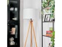 Hofstein Stehlampe - Boho Stehlampe Holz Stoff 154cm Bild 1
