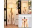 Hofstein Stehlampe - Boho Stehlampe Holz Stoff 154cm Bild 2