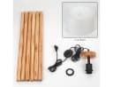 Hofstein Stehlampe - Boho Stehlampe Holz Stoff 154cm Bild 5
