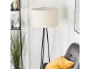 hofstein Stehlampe Modern Schwarz Stoffschirm E27 Bild 1