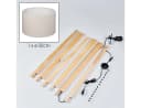 hofstein Stehlampe Boho-Design Holz Metall 50 cm 162 cm E27 Bild 5