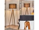 hofstein Stehlampe Boho Design Stoffschirm E27 Schwarz/Weiß Bild 2