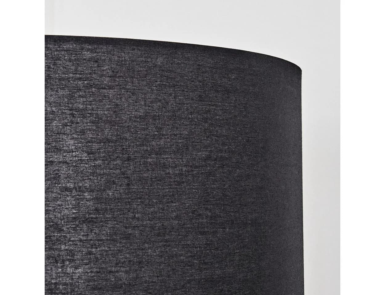 hofstein Stehlampe Boho Design Stoffschirm E27 Schwarz/Weiß - Bild 3