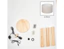 hofstein Stehlampe Holz Metall Boho Design Fußschalter Bild 5