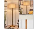 hofstein Stehlampe Boho Design Metall Holz Stoffschirm 50 cm Bild 2