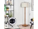 hofstein Stehlampe Boho Design Metall Holz Stoffschirm 50 cm Bild 4