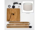 hofstein Stehlampe Boho Design Metall Holz Stoffschirm 50 cm Bild 5