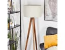 hofstein Stehlampe Boho Design Holz Metall Fußschalter Bild 1