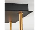 hofstein Deckenleuchte Retro 5x E14 Metall Riffelglas Schwarz Gold Bild 3