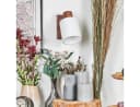 hofstein Wandleuchte Wandlampe aus Holz Metall Stoff verstellbar Boho-Design Bild 1