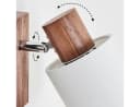 hofstein Wandleuchte Wandlampe aus Holz Metall Stoff verstellbar Boho-Design Bild 3