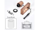 hofstein Wandleuchte Wandlampe aus Holz Metall Stoff verstellbar Boho-Design Bild 5