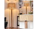 hofstein Stehlampe Boho-Design Schwarz/Beige E27 Bild 2