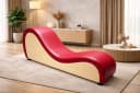 Xlmoebel Chaiselongue Luxus Tantrasofa Bordeaux Kunstleder Bild 1