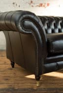JVmoebel 3-Sitzer Chesterfield Sofa Schwarz Kunstleder Bild 4
