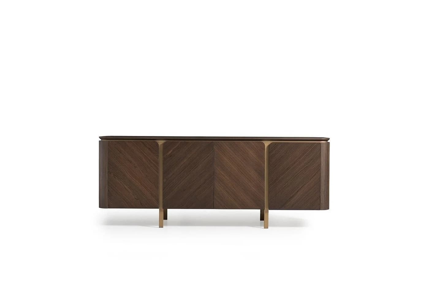 JVmoebel Sideboard Braun mit Goldenen Füßen Modernes Design - Bild 2