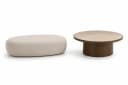 JVmoebel Couchtisch-Set mit Polsterhocker Braun Holz Modern Bild 2