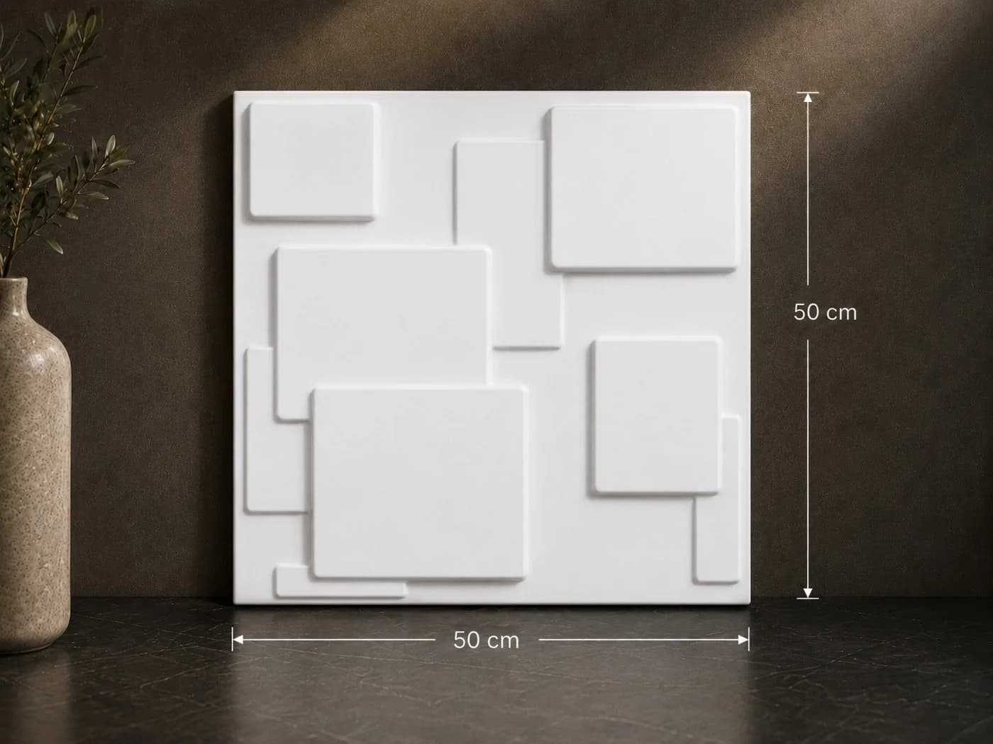 JVmoebel 3D Wandpaneel Modern Weiß Geometrisches Wellenmuster - Bild 5