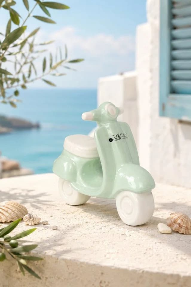 TIZIANO - DESIGN & EMOTIONS Dekofigur Vespa Vespina 13cm Mintgrün