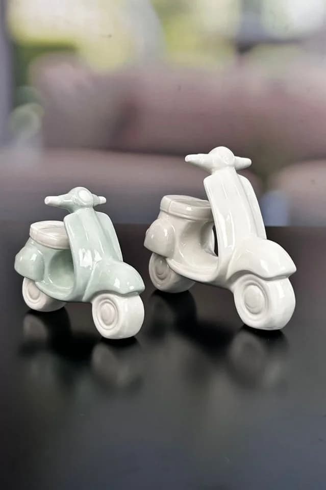 TIZIANO - DESIGN & EMOTIONS Dekofigur Vespa Vespina 13cm Mintgrün - Bild 5