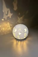 TIZIANO LED Lichtkugel Polline Creme-Weiß Dekofigur mit Lichtspiel Bild 3