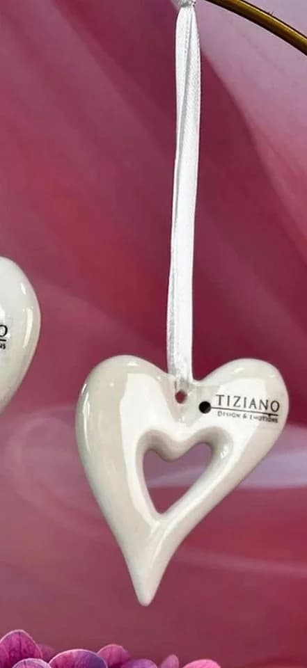 TIZIANO - DESIGN & EMOTIONS Dekohänger Herz Belvina Creme Keramik - Bild 2