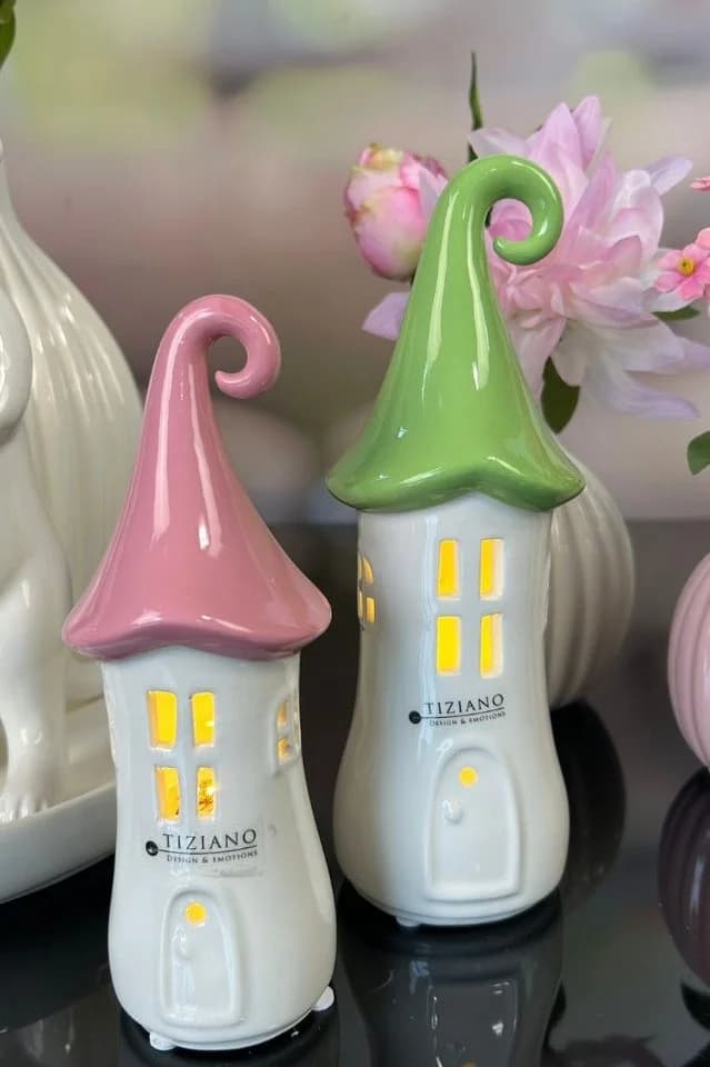 TIZIANO Dekofigur Lichthaus Malva LED mit Dach - Bild 3