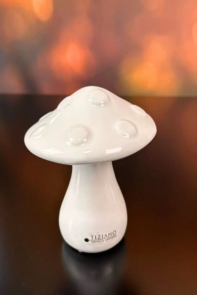TIZIANO Design Dekofigur Pilz Ponti Creme-Weiß Keramik - Bild 5