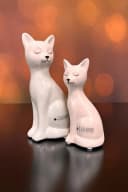 TIZIANO - DESIGN & EMOTIONS Dekofigur Katze Felix creme-weiß Keramik Bild 3