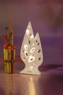 TIZIANO Dekoobjekt Doppelbaum Cipresso LED weiß-creme Keramik Bild 2
