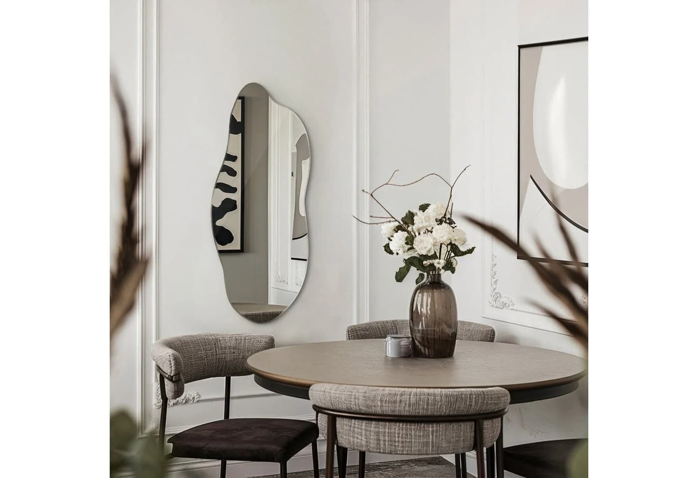 Tulup Dekospiegel Unregelmäßig Modern Wandspiegel Glas - Bild 5