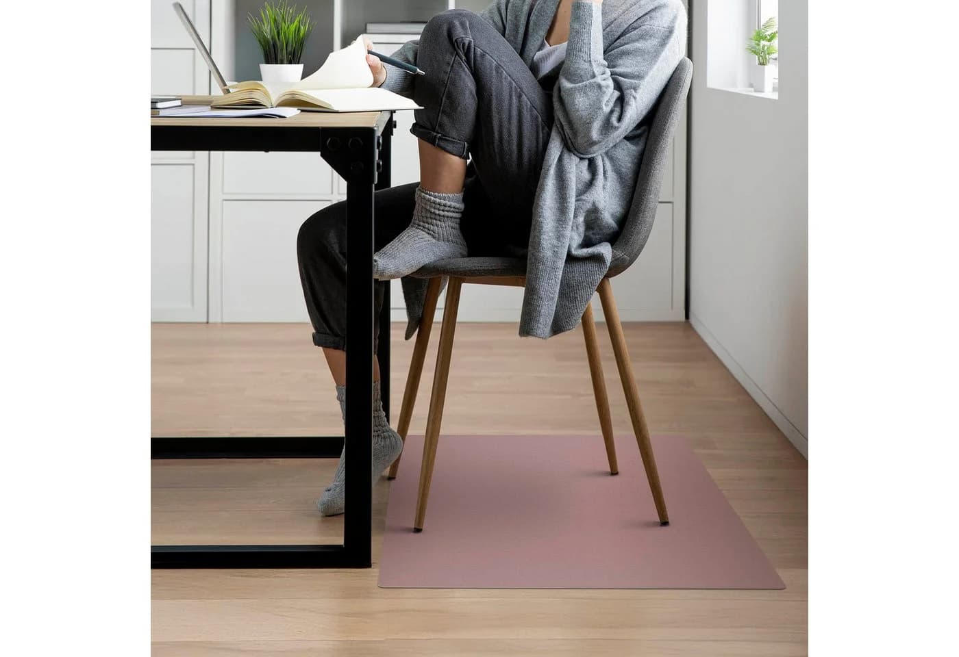 Tulup Bodenschutzmatte Rosa Vinyl - Bild 3