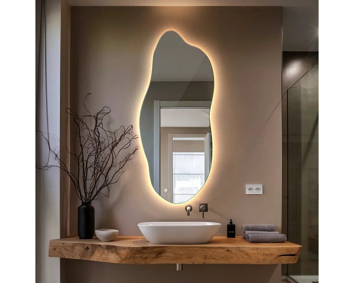 Tulup LED-Lichtspiegel mit Warmweiß-Beleuchtung für Bad & Flur - Bild 3