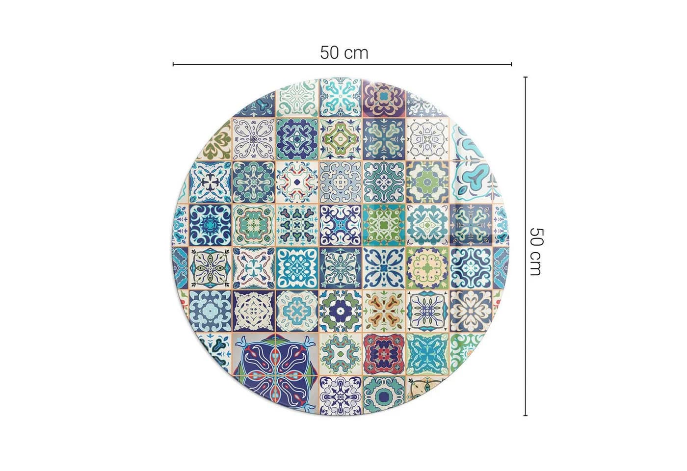 Tulup Bodenschutzplatte Blau Mosaikfliesen Gehärtetes Glas - Bild 4