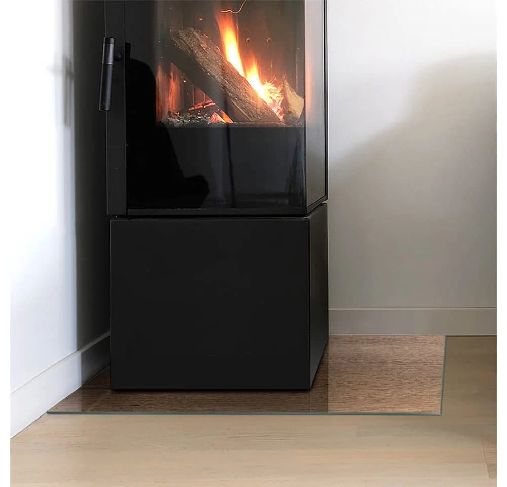Tulup Bodenschutzplatte Braun Gehärtetes Glas Mit Holzmuster - Bild 3