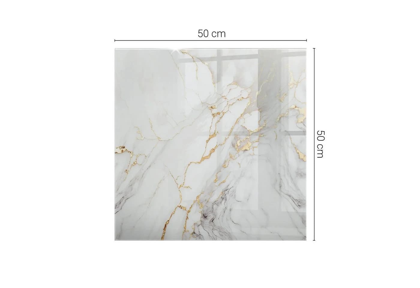 Tulup Tischplatte Glas Marmor Eleganter Marmor mit Adern - Bild 4