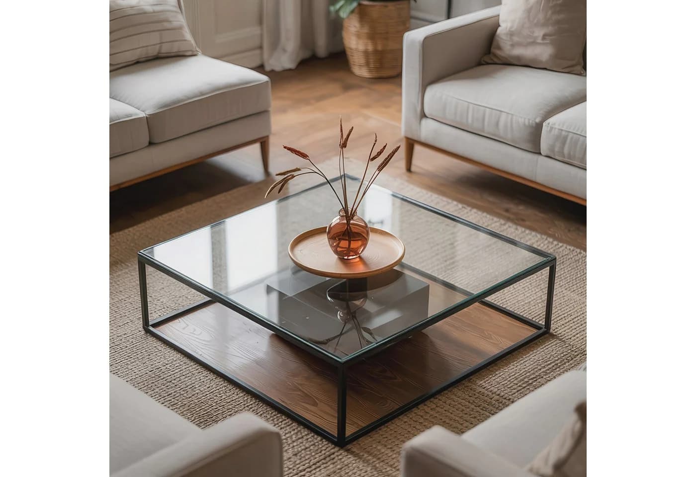 Tulup Glasplatte für Couchtisch Transparent Gehärtetes Glas - Bild 3