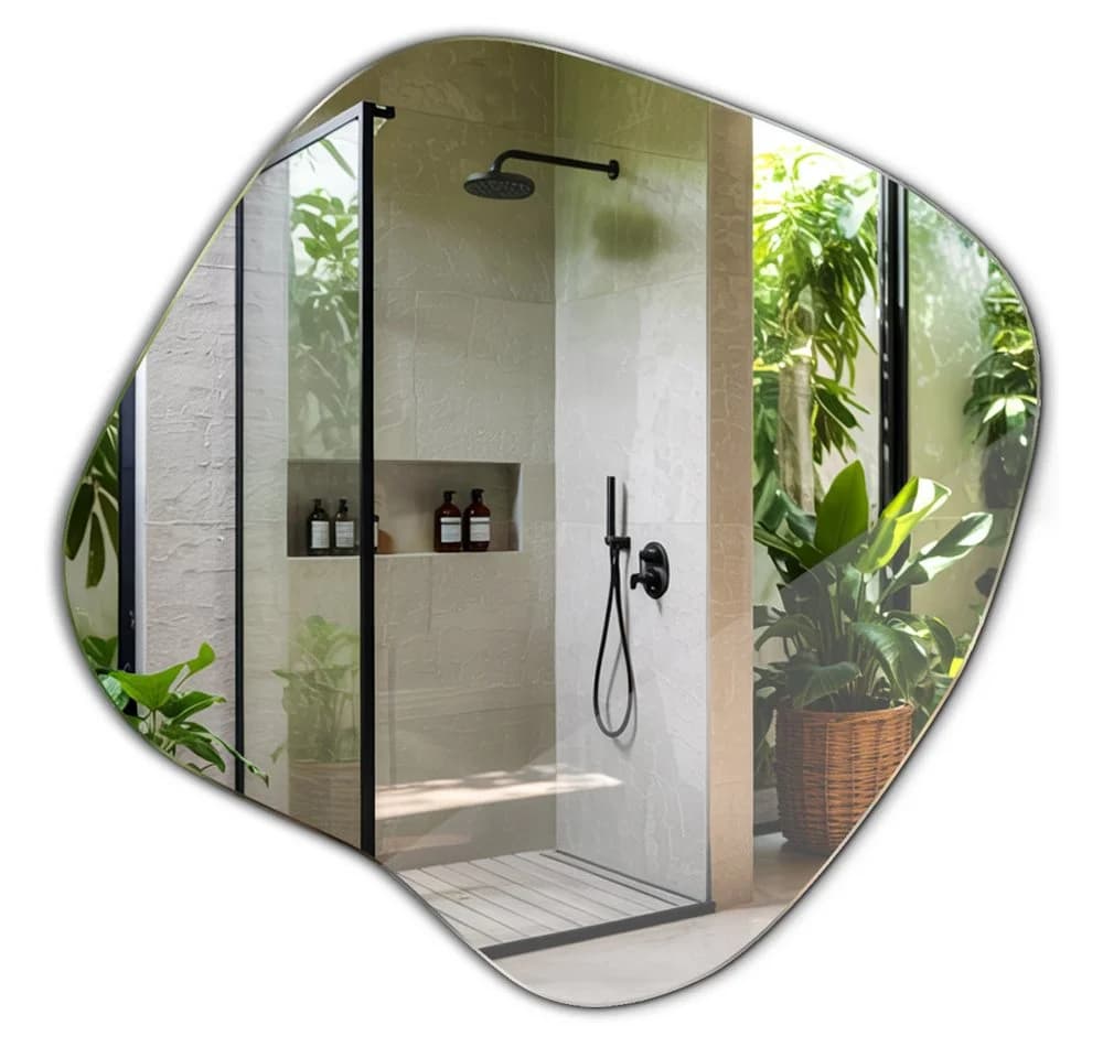Tulup Wandspiegel Asymmetrisch Unregelmäßig Floatglas Modern - Bild 2