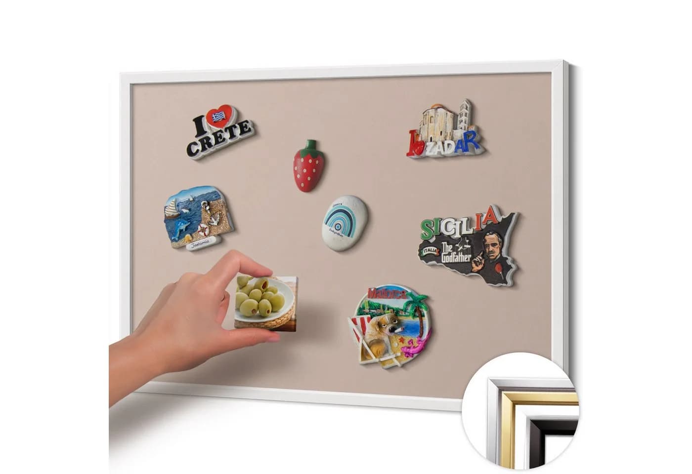 Tulup Magnettafel mit weißem Rahmen, Magnetisches Memoboard - Bild 3