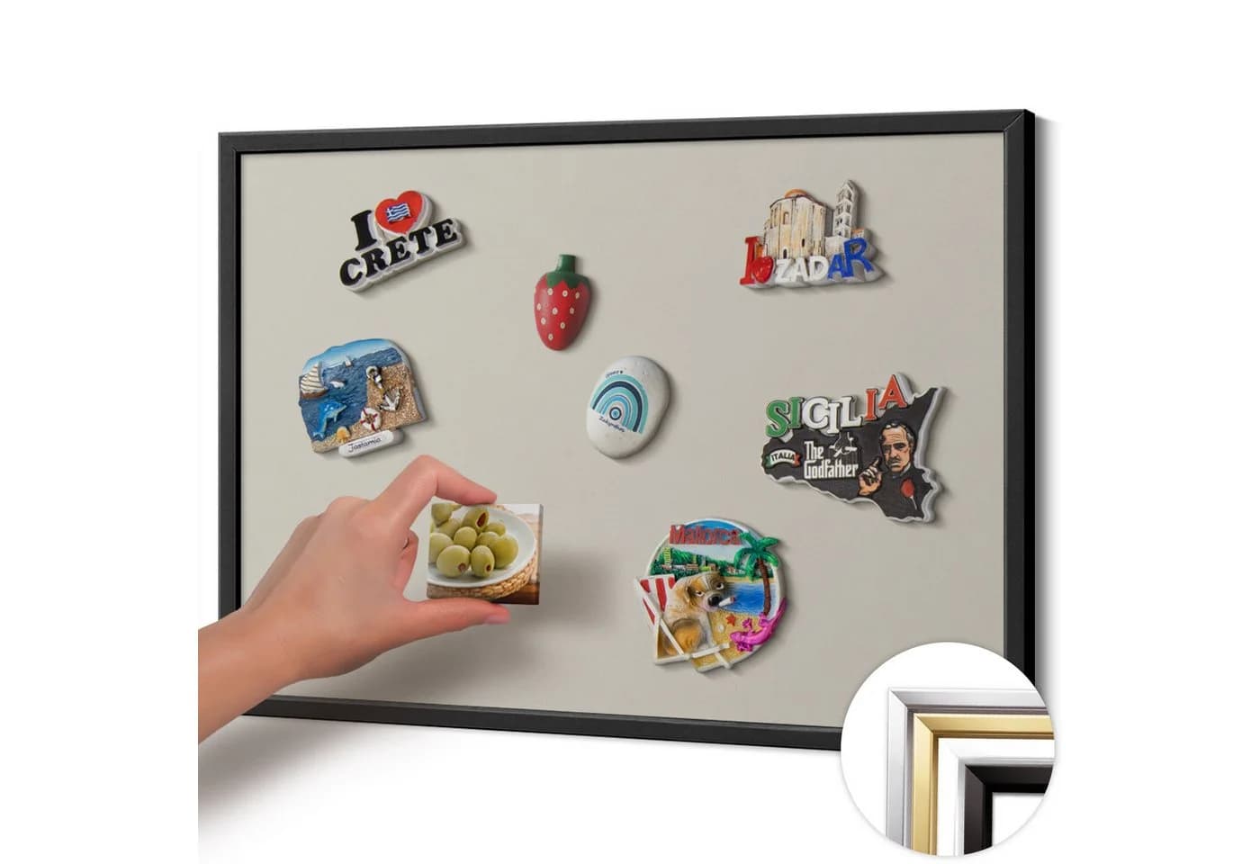 Tulup Magnettafel Schwarz Magnetisches Memoboard - Bild 3