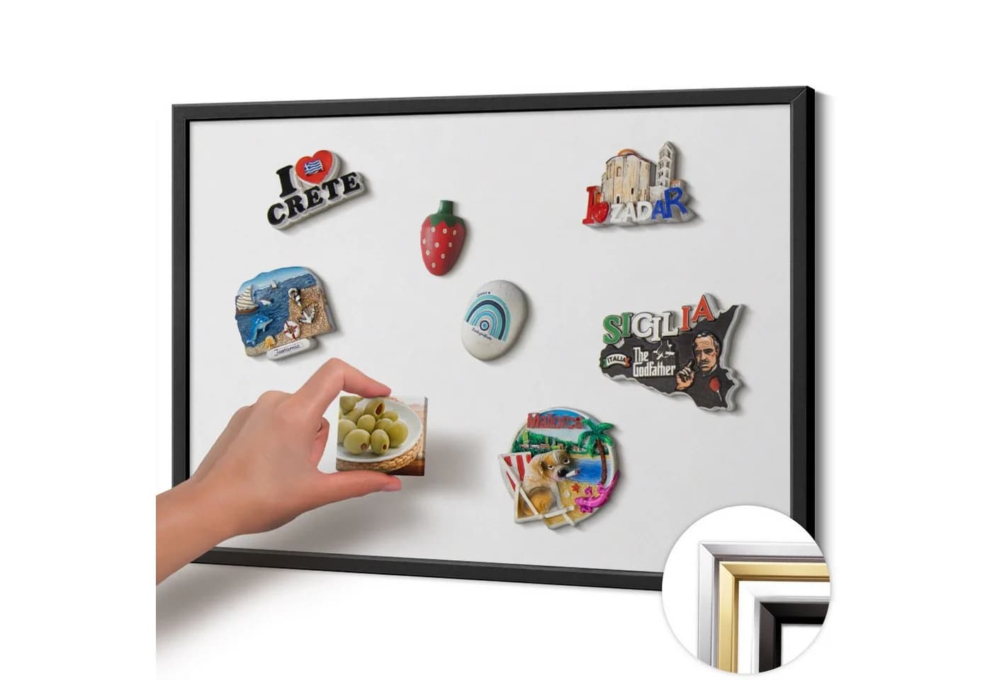 Tulup Magnettafel Schwarz Magnetisches Memoboard - Bild 3