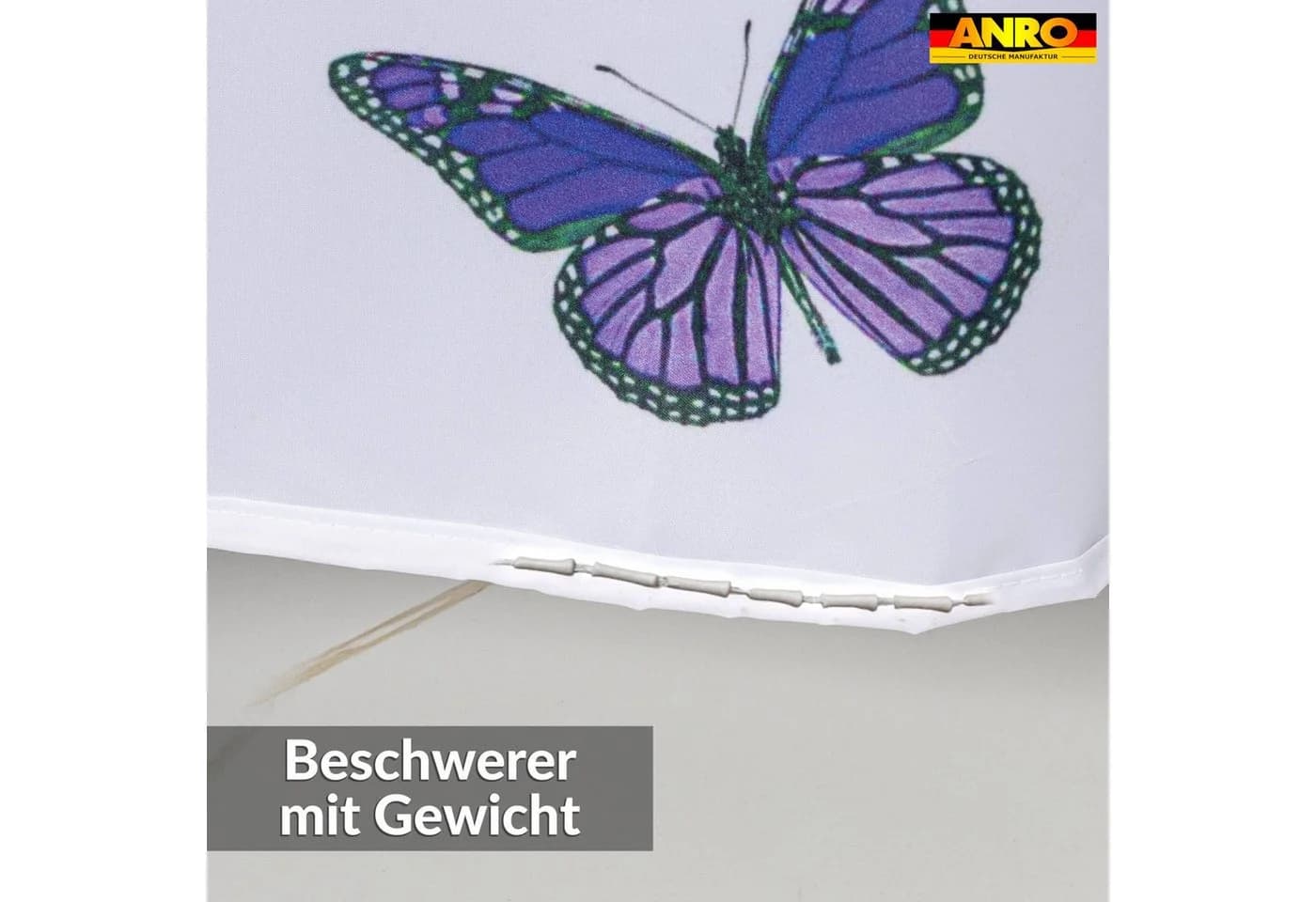 ANRO Duschvorhang Breite 120 cm Buntes Schmetterlinge-Motiv - Bild 4